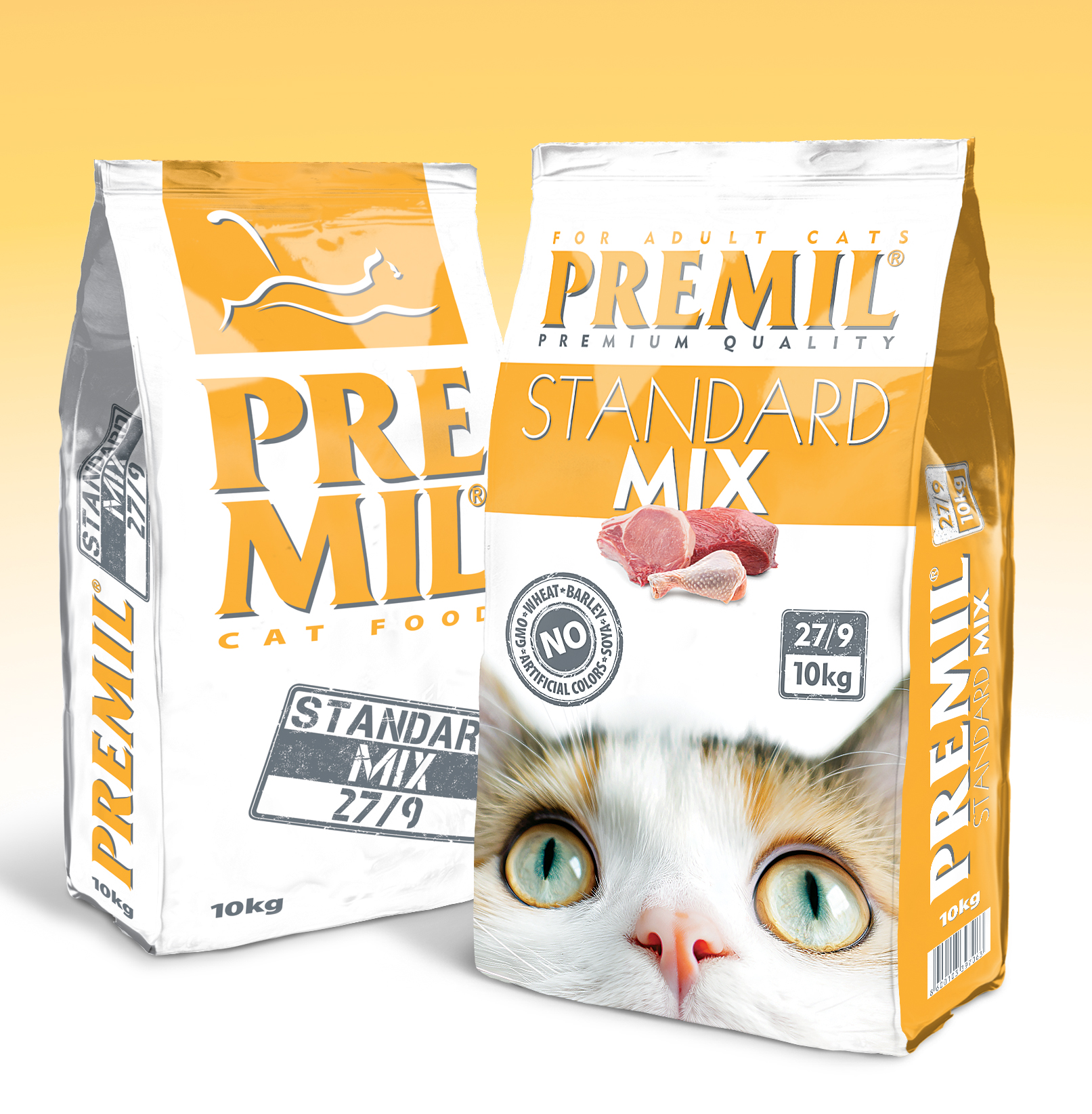 3D STANDARD MIX PREMIL Suva hrana za mačke Standard Mix piletina, svinjetina i govedina 10kg - Slika 1